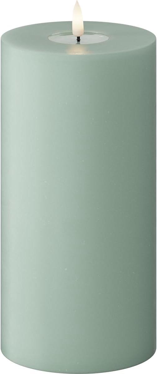 Vlamloze LED Kaars - Decoratieve Kaars - Sfeer Creëren - Realistische Vlam - 10 x 20 cm - Salie Groen