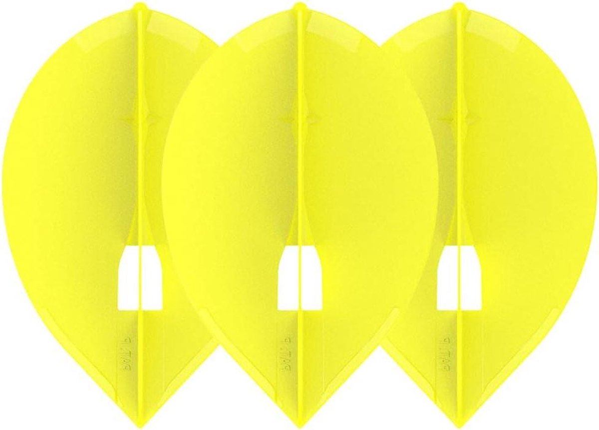 Dart Flights - Vleugels - Precisie Darten - Optimale Vlucht - 4.5 x 2.5 x 6.5 cm - Geel