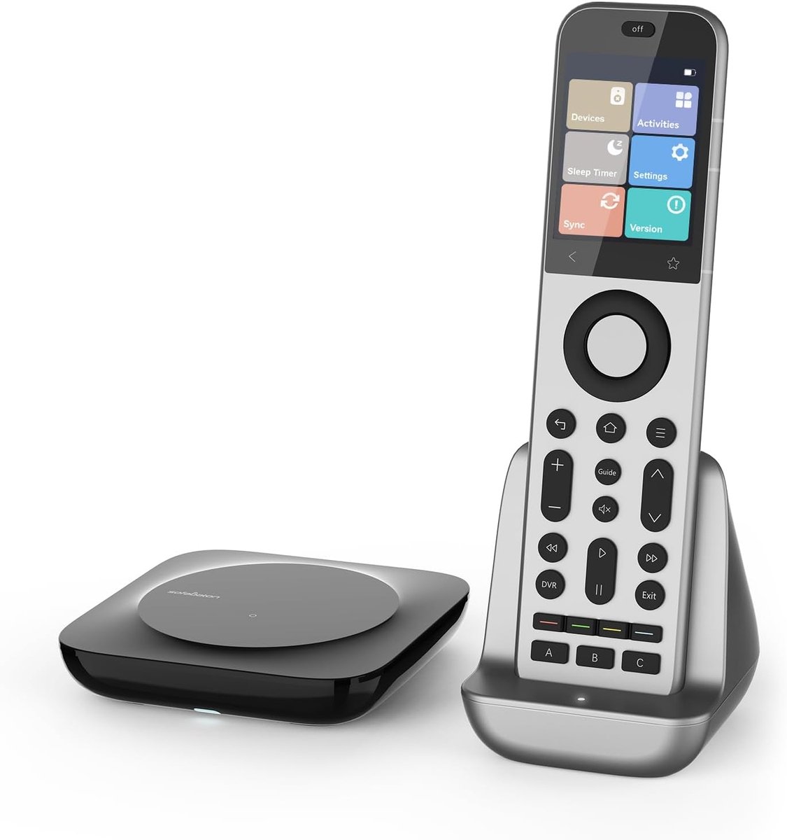 SnelShoppen - Universele Smart Afstandsbediening met Hub en Oplaadstation, Touchscreen, Voor 49 Bluetooth, IR en WiFi Apparaten, Ideaal voor TV, Recei