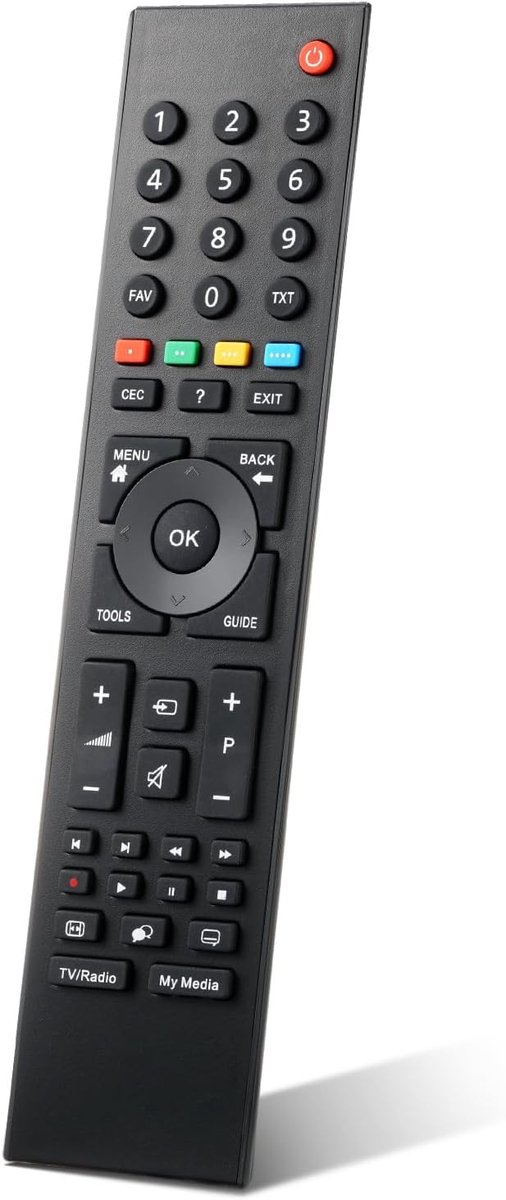 Thijox - Vervangende universele afstandsbediening voor Smart TV, compatible met Grundig, eenvoudig in gebruik, geen installatie nodig, perfect voor en