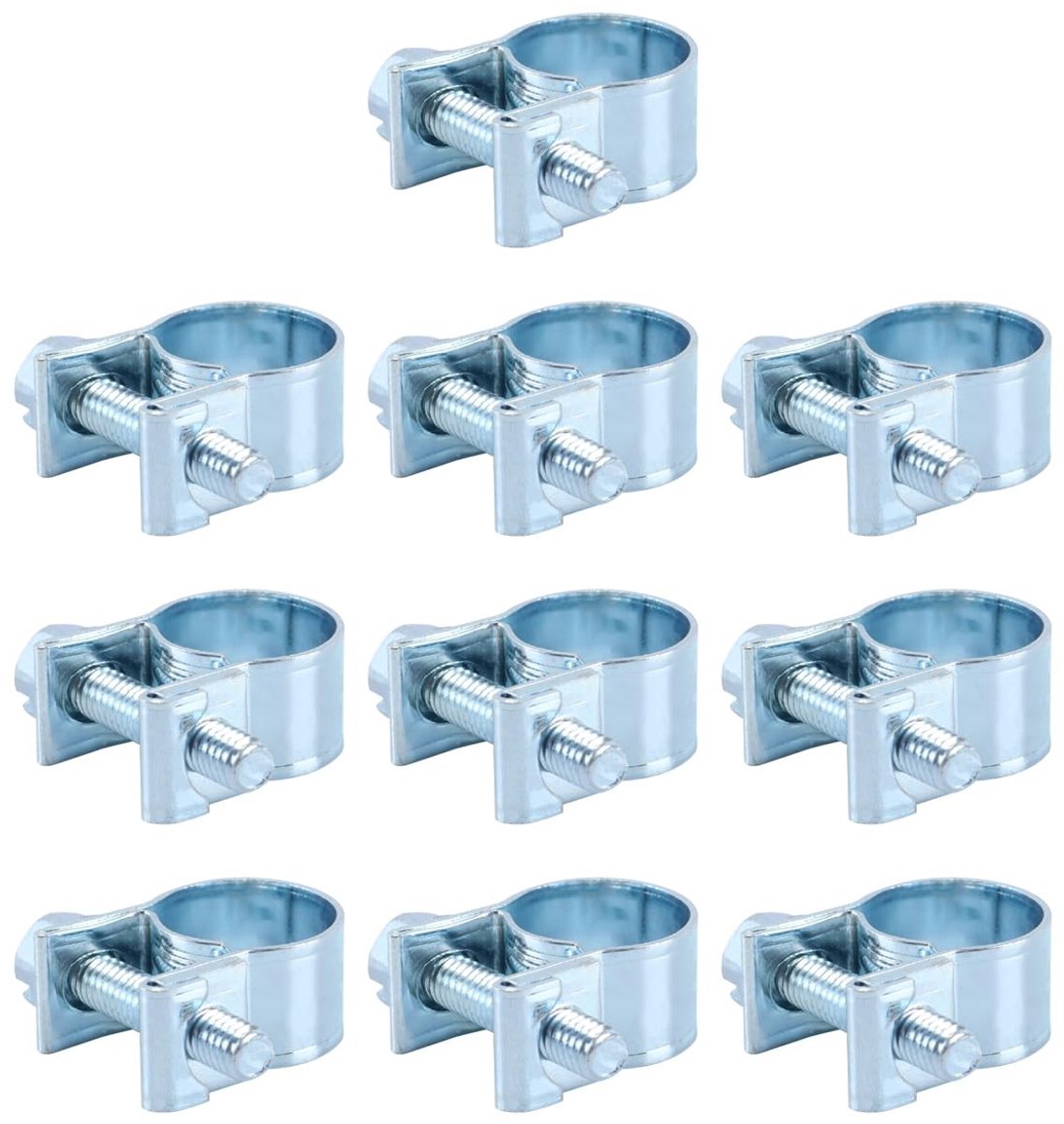 Inovra - 10 stuks mini slangklemmen, verstelbare kleine slangklemmen, voor waterleidingen, luchtslangen, siliconen slangen (10-12 mm)