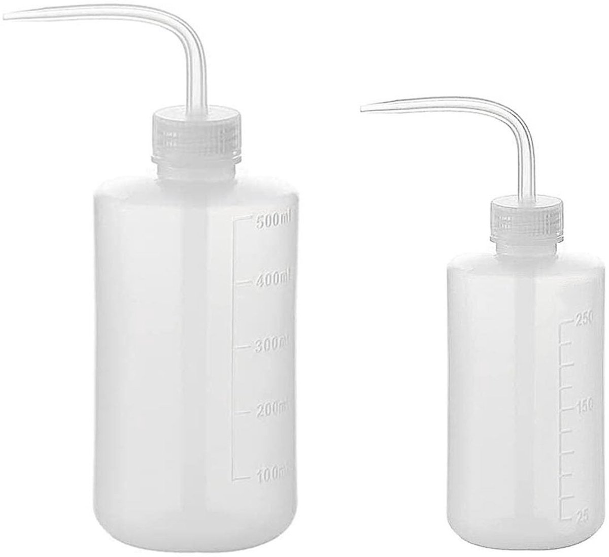 Inovra- Gieters Set van 2 - Kunststof - Veiligheidsflessen - Transparant - 250/500 ml - Ideaal voor Kamerplanten - Waterfles