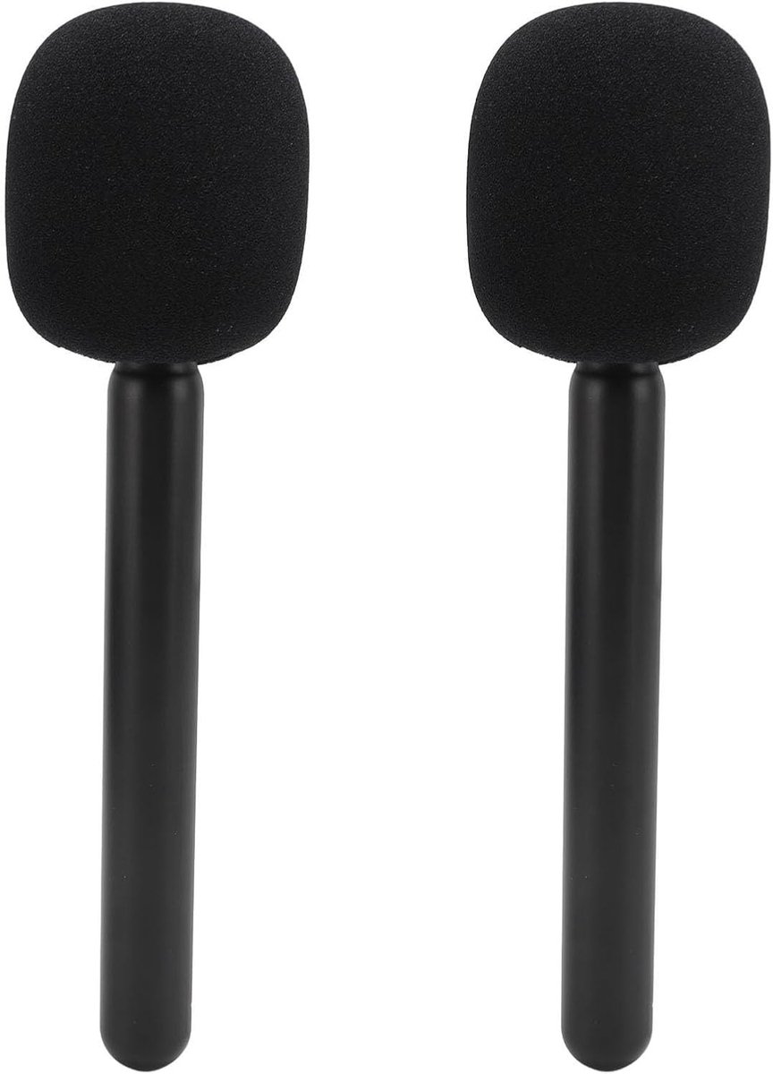 2 Stuks Microfoonstandaard voor Draadloze Microfoons, Verstelbare Microfoonhouder met Vlag en Stabiliteit