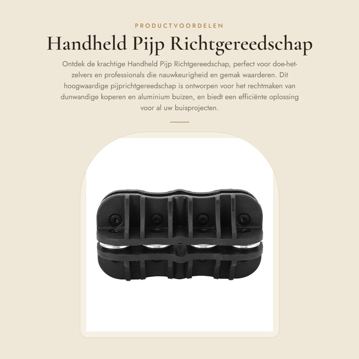 Dailygoods- Pijprichtgereedschap Professionele Handheld - Draagbaar Hulpmiddel - Roller Richtmethode - Geschikt voor Roestvrijstalen/Koperen/Aluminium Buizen - 6 mm - Efficiënte en Stabiele Werking - Pijprichter