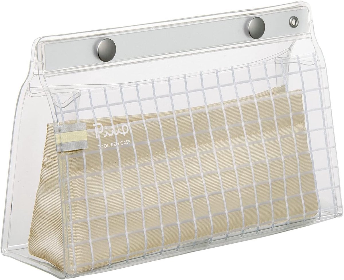 Thijox - KOKUYO Piiip Tool Pen Case - Stijlvolle Gereedschapskist voor Pennen, Transparante Hoes, Handig voor Kantoor, School, Creatieve Hobby's, Comp