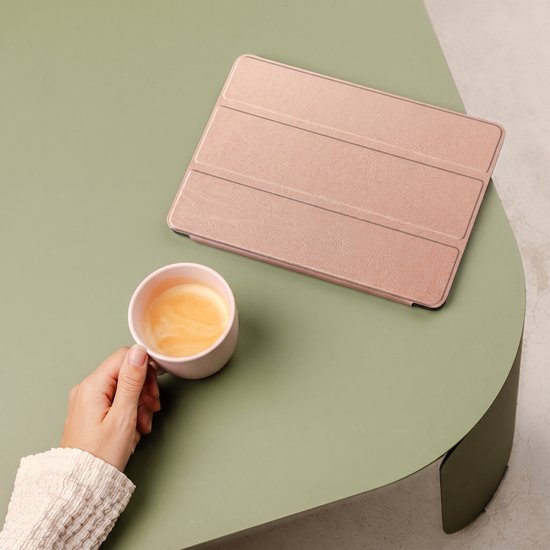 imoshion Tablet Hoes - Geschikt voor Samsung Galaxy Tab A11 / A9 8.7 inch - Trifold Bookcase - Rosé goud