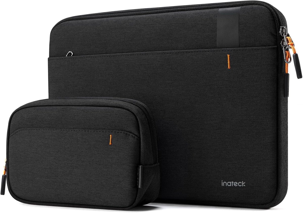 Thijox - Inateck 360° Bescherming Laptop Case Sleeve - Waterdichte Neopreen Bescherming - Geschikt voor 13-15 Inch Laptops - Zwart - Ideaal voor Reize