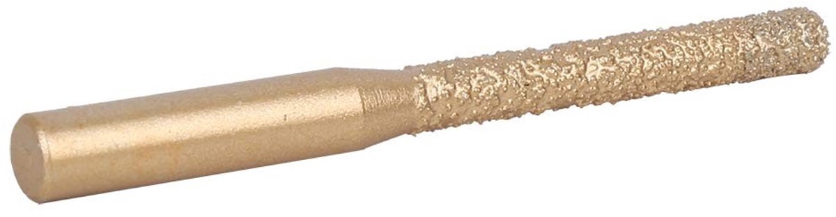 Goudgesoldeerde freesbits met rechte schacht voor marmer en kwartssteen, 1/4 inch schacht voor precisie snijden en frezen (6,35 x 5 x 65 mm)