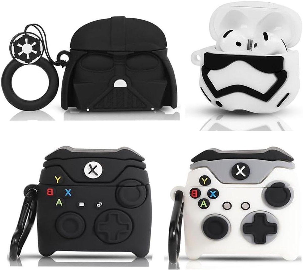 Beschermhoes Oordopjes - Siliconen Hoesjes - Bescherming Dragen - Schattig Cartoon Design - 4 Stuks - Mix Kleuren
