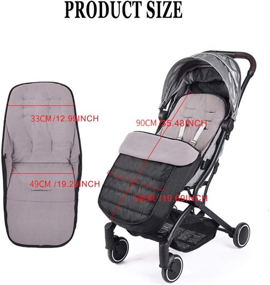 Universele Voetenzak - Baby deken - Warm Blijven - Waterdicht Winddicht - 90 x 50 cm - Zwart van Universele — afbeelding 5