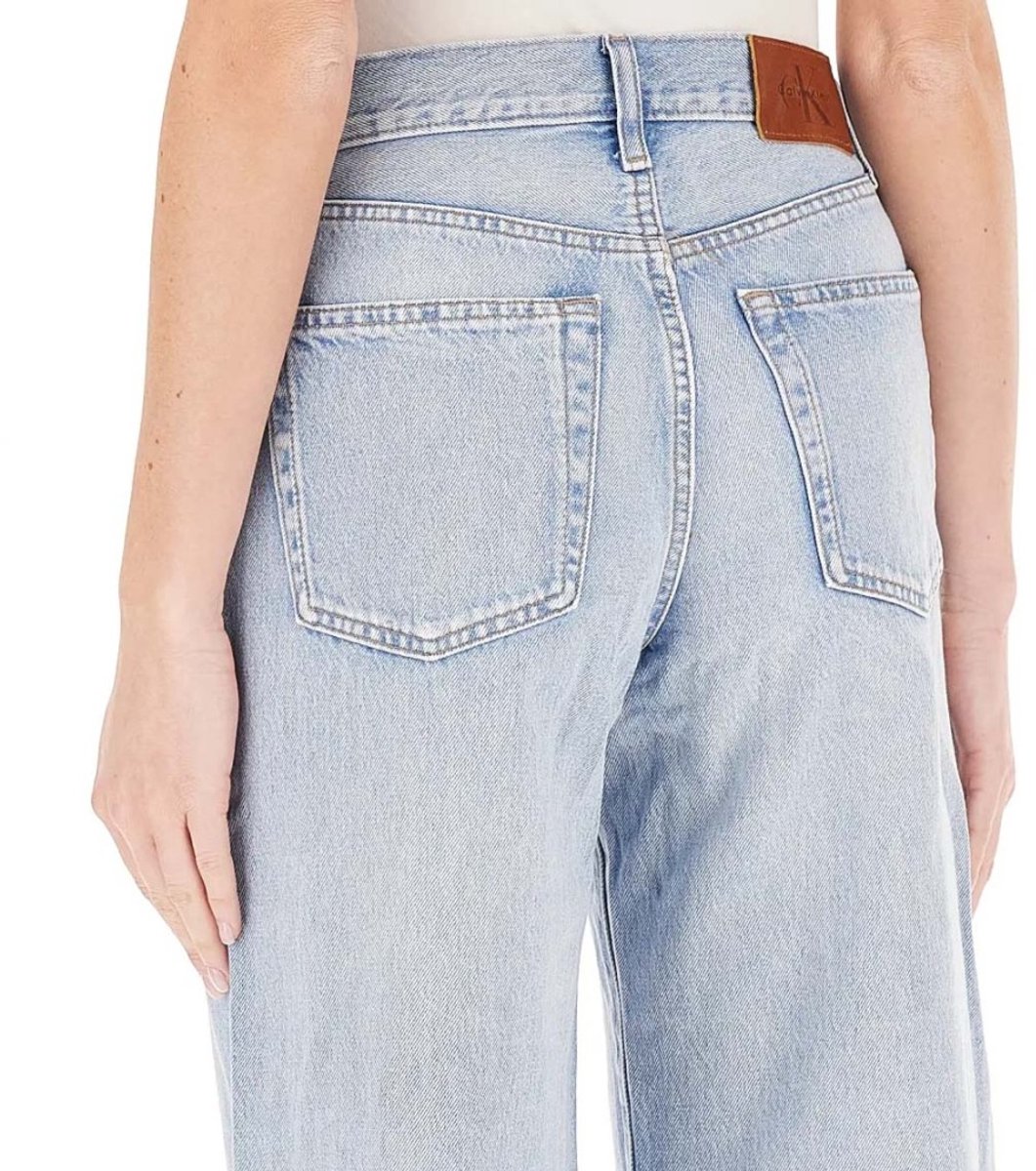 Calvin Klein Jeans The Wide Leg Rg Lv047f662g Rjk Sage Stone Rg Dames Blauw