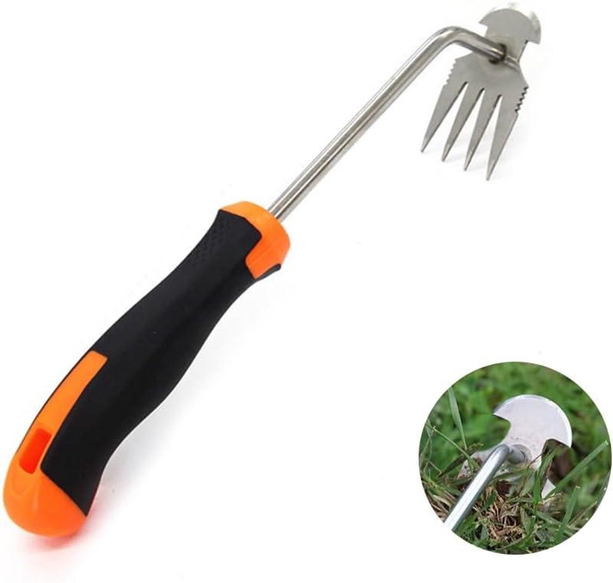 Onkruidsteker Tuin - Onkruidverwijderaar Voegen - Onkruid Wieden - Duurzaam Mangaanstaal - 35 cm Lengte - Grijs