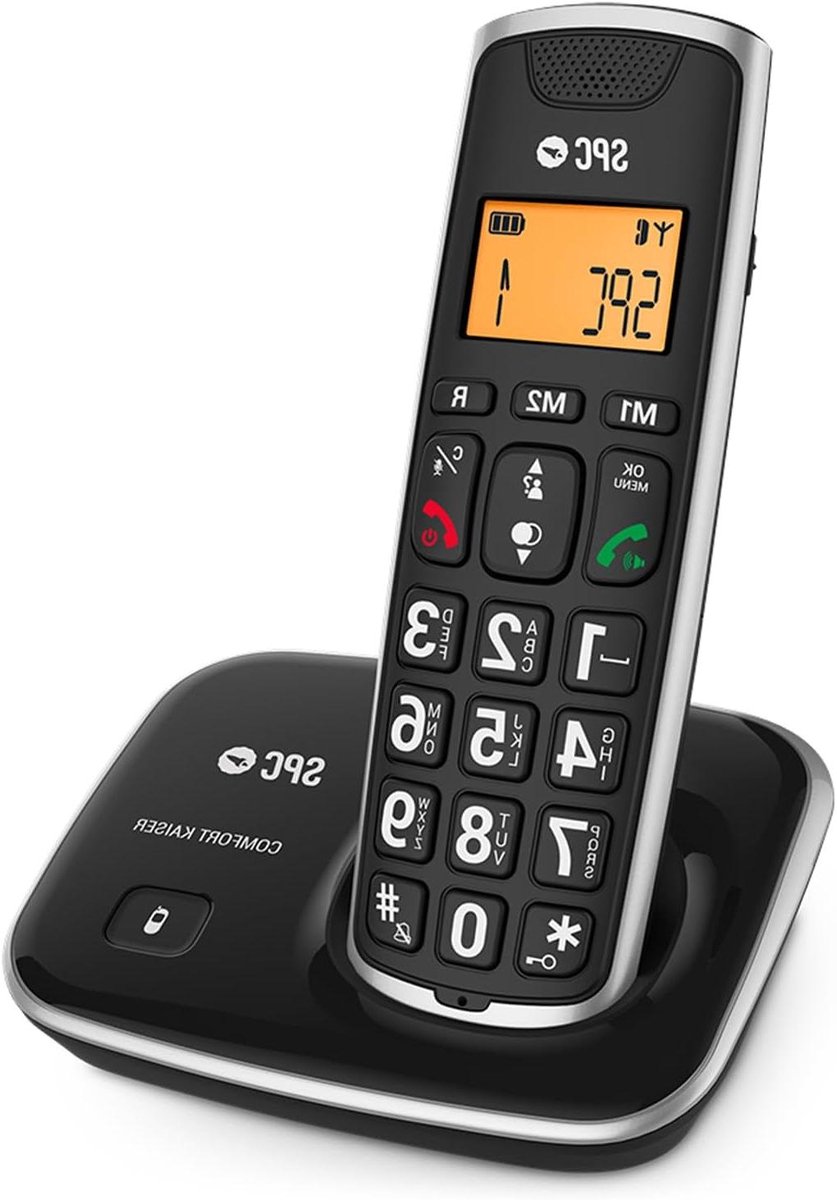 Draadloze Vaste Telefoon - Senioren Telefoon - Makkelijk Bellen - Extra Groot Volume - XL Cijfers - Wit Grijs