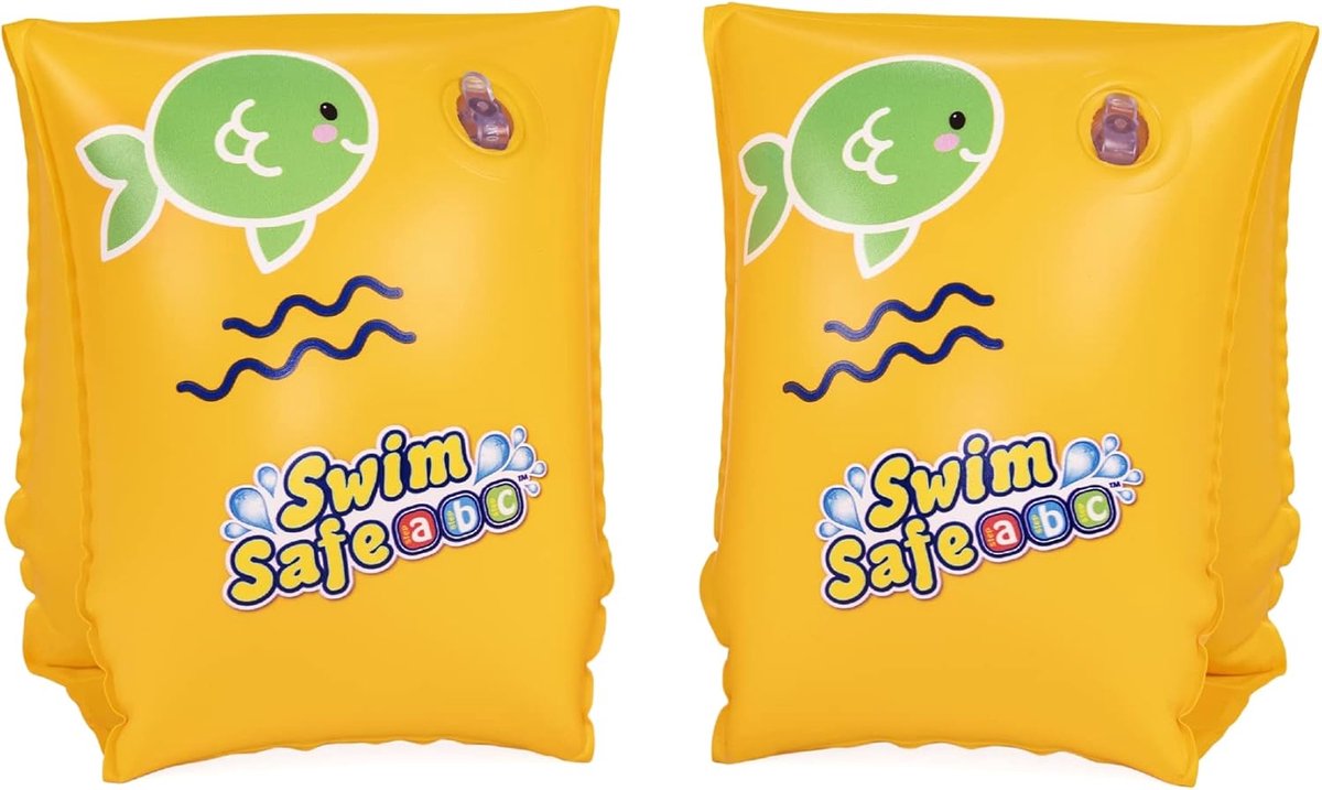 Thijox - Zwemveiligheidsarmbanden Step C - Opblaasbare Floaties voor Kinderen - Geel - Vinyl - 30 cm x 15 cm - Ideaal voor Zwembad en Buitenspel - Van