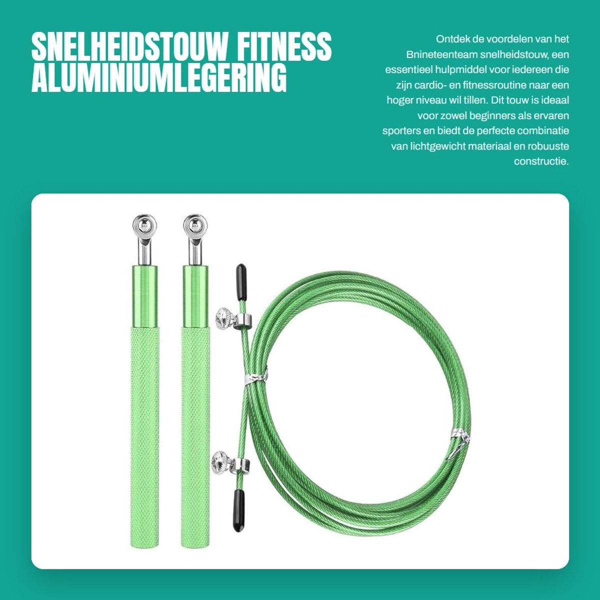 Dailygoods- Snelheidstouw met aluminiumlegering handvat - Springtouw Volwassenen - Springtouw Kind - Fitness - Cardio - Training