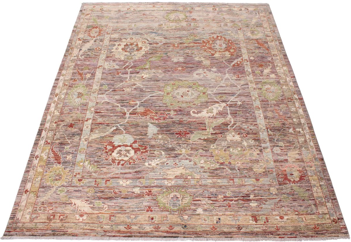 Art Deco Handgeknoopte Wol Tapijt