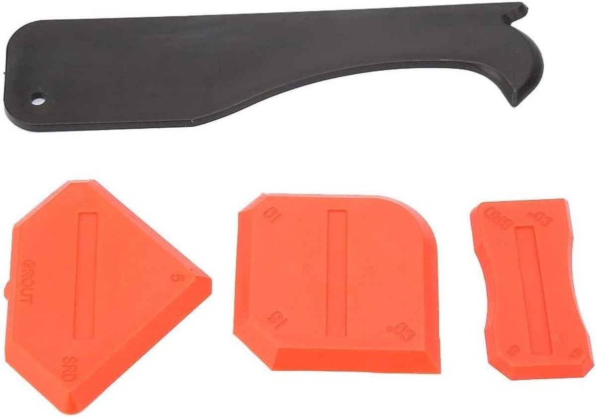 Set van 4 Silicone Sealant Verwijderaars, Ideaal voor Keuken en Badkamer, Inclusief Schraper voor Voegen en Cement