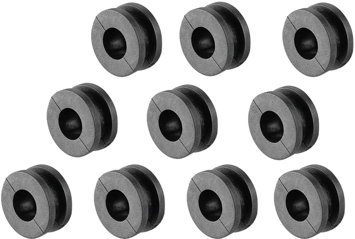 Set van 10 ABS Motorfiets Fairing Ringen - Rubber Grommets voor Motorbehuizing, Zwart, Duurzaam en Weerbestendig