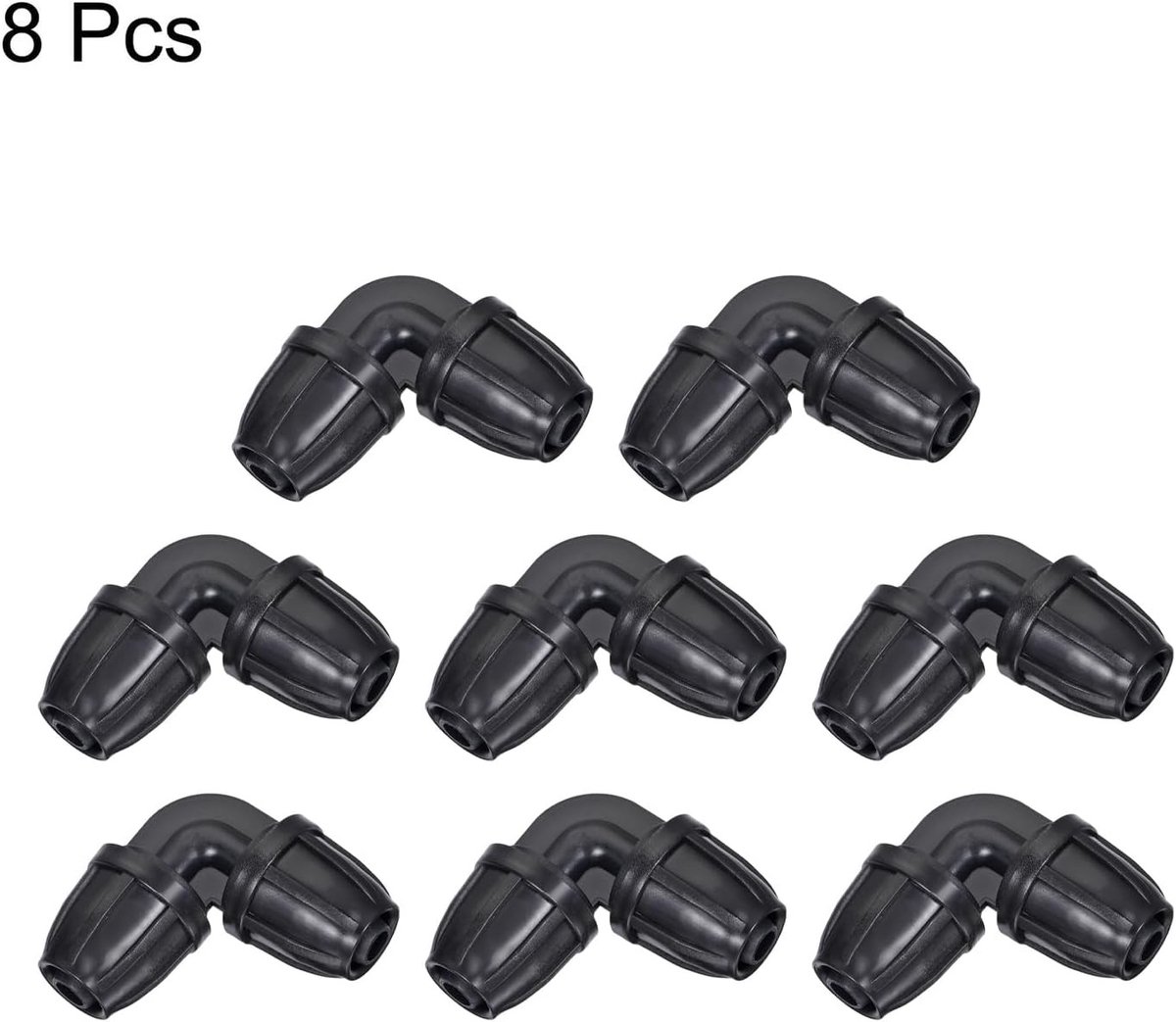Druppelirrigatie elleboog fitting voor 8 mm/11 mm slang - Tuin sproeisysteem met prikkeldraad, ideaal voor druppeltape en waterbesparing, set van 8