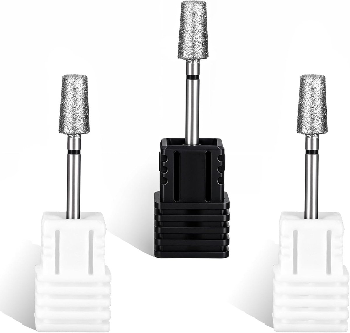 SnelShoppen - 3-delige Nail Drill Bit Set - Nail Milling Bits en Cuticle Verwijderingskit - Professionele Manicure en Nagelverzorging - Hoogwaardige D