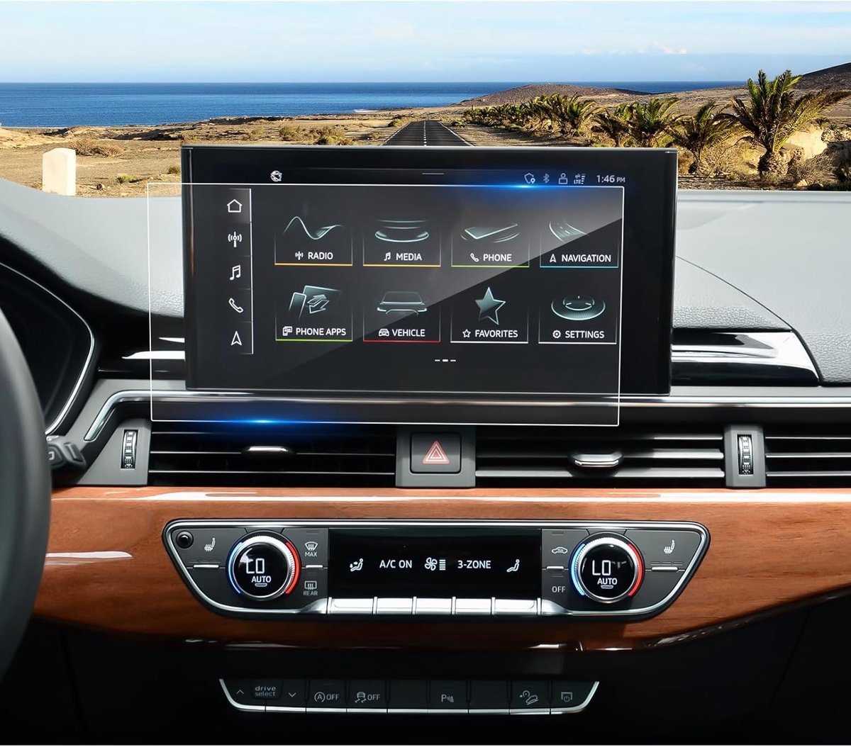 Navigatie Beschermfolie voor Audi A4 A5 Q5 (2020-2024) - 9H Krasbestendige Screen Protector voor GPS Scherm (10.1 Inch)