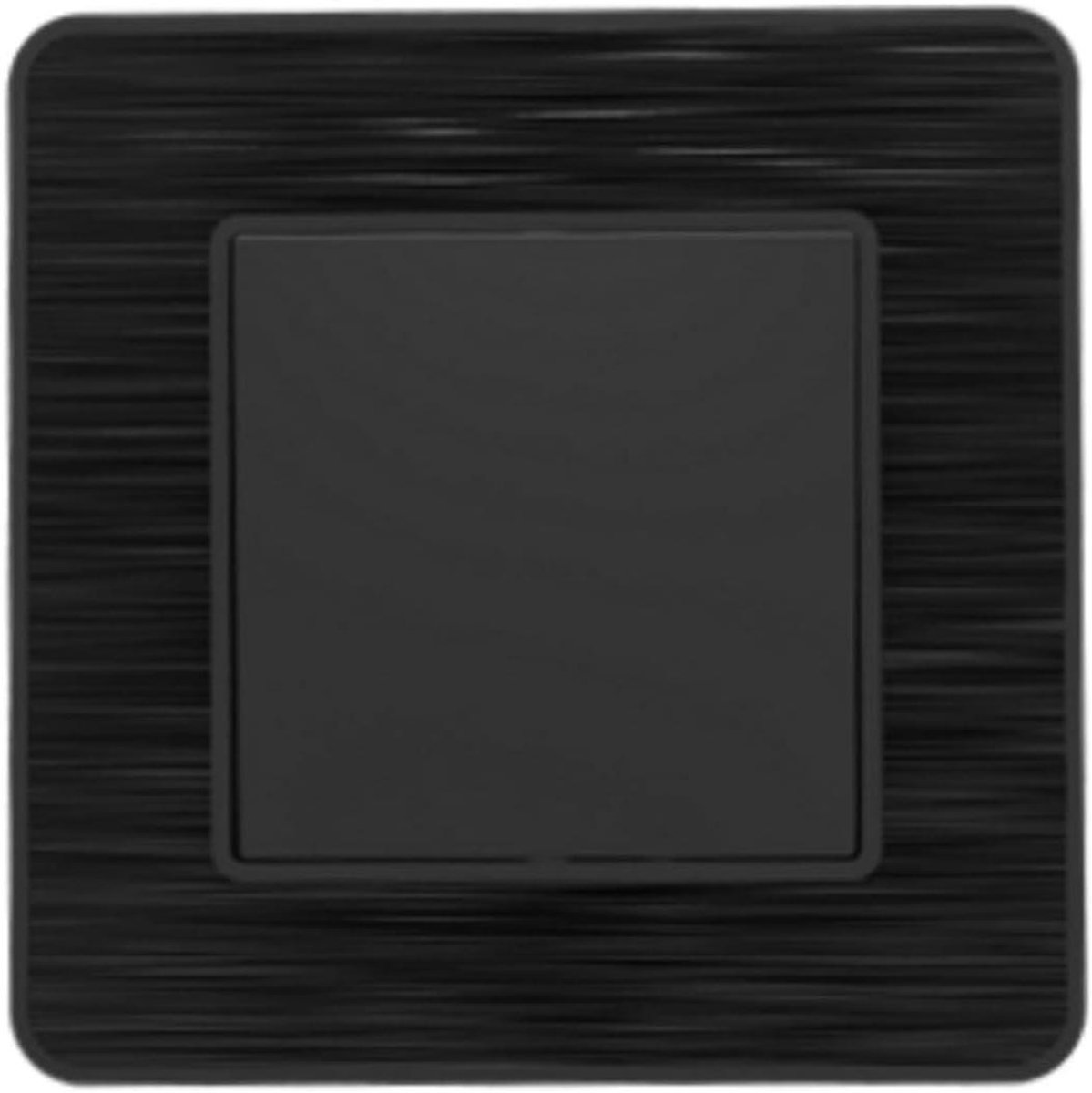 Wisselschakelaar - Dimbare schakelaar - Licht Bediening - Vlak ontwerp - 86x86 mm - Zwart