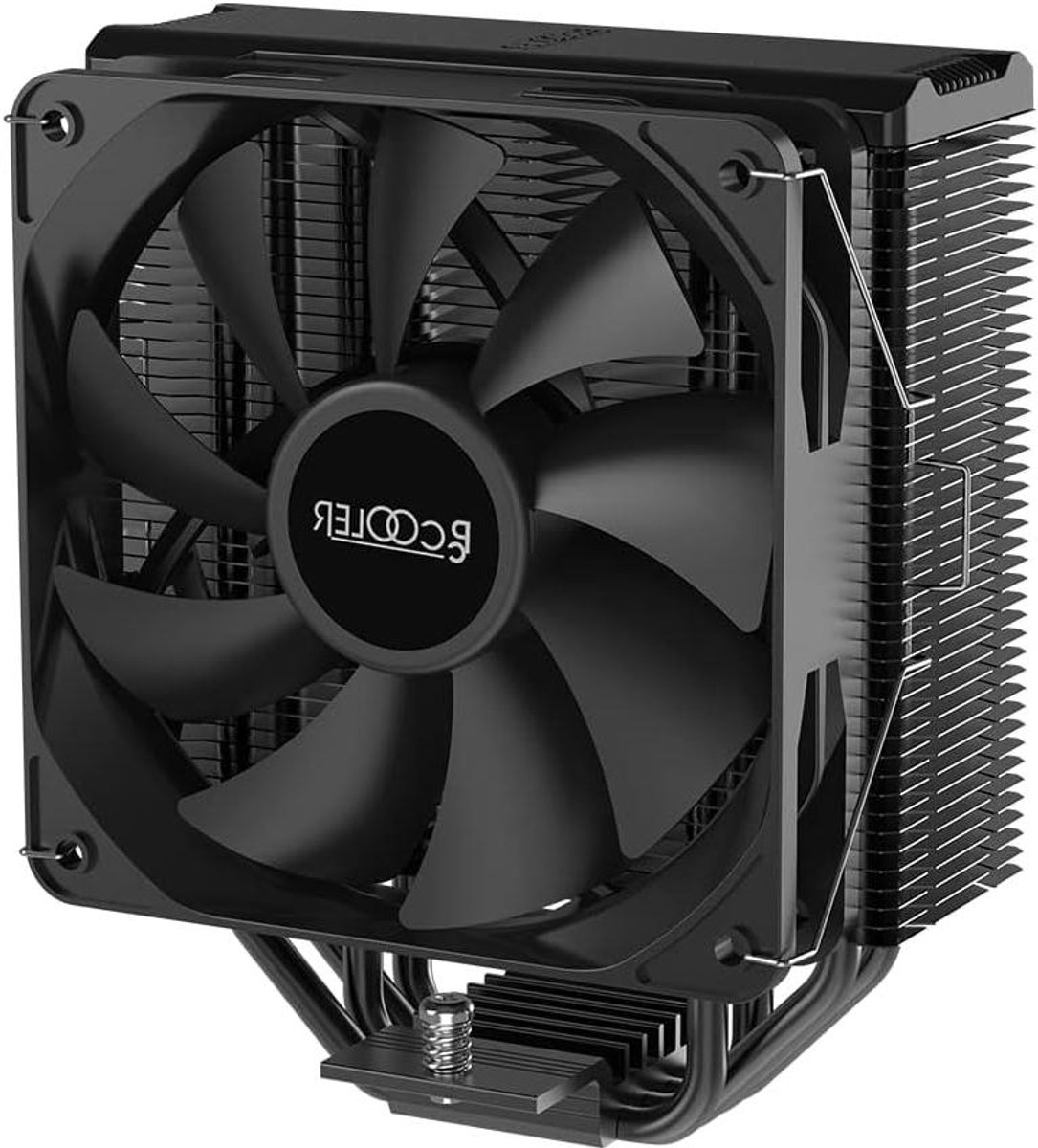 Luchtkoeler - Processor Koeler - Computer Stil Houden - Vier Heatpipes - 17 cm Hoog - Zwart