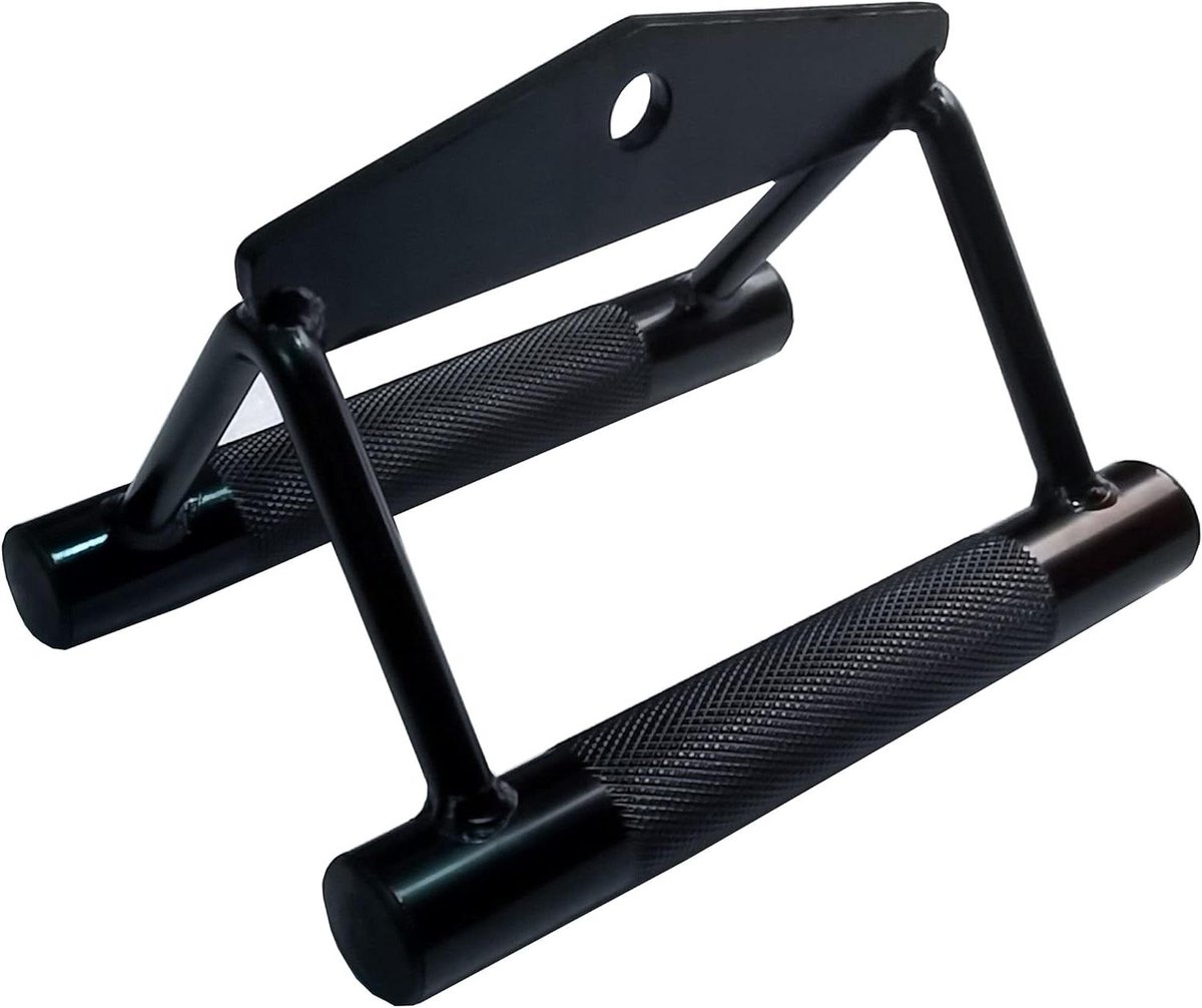 Kabelmachine Handgreep - Fitness Accessoire - Krachttraining Thuis - Dubbel D-Ontwerp - 18x14x12 cm - Zwart
