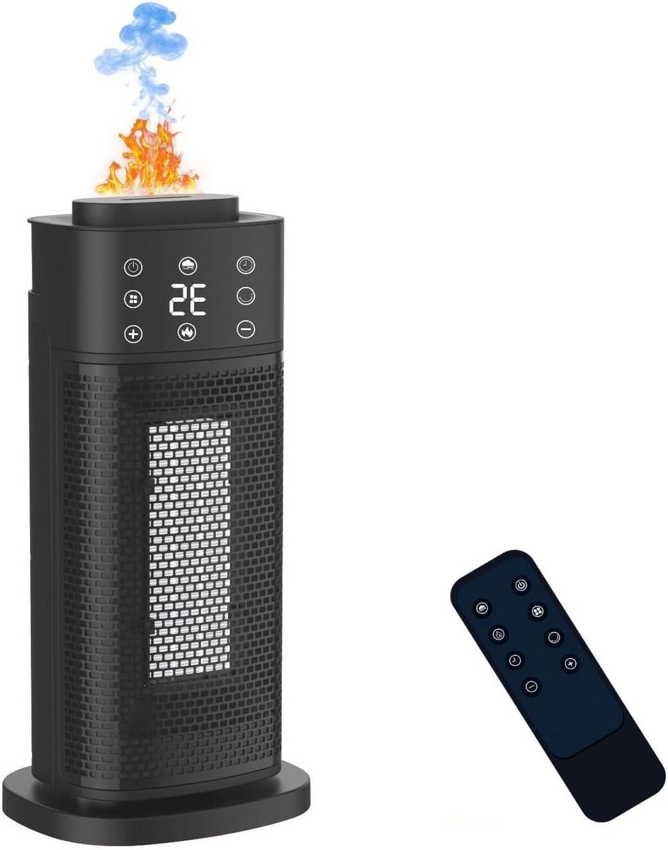 Keramische Kachel - Elektrische Heater - Snelle Ruimte Verwarming - Energiebesparend Model - 2000 W - Zwart