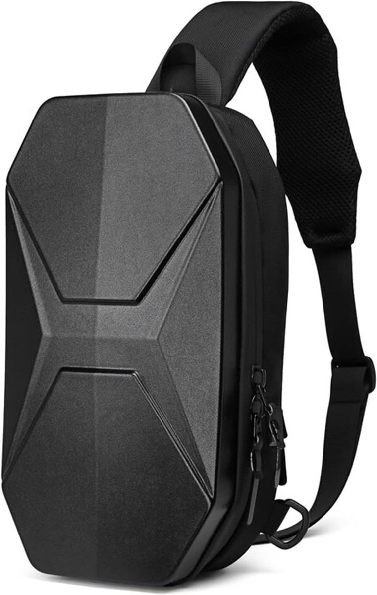 Crossbody Tas - Schoudertas Borstas - Dagelijks Gebruik - Ademend Materiaal - Compact Formaat - Zwart