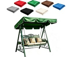 Tuinschommel Luifel - Schommelkap Vervanging - Bescherming Tuinmeubelen - Waterdicht UVS-bestendig - 164 x 114 cm - Donkergroen