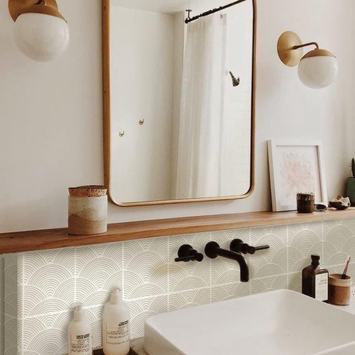 Waterbestendige Vinyl Tegelstickers - Keuken en Badkamer - Boho Stijl