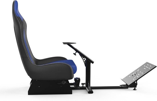 Race Cockpit - Gaming Stoel - Simulatie Racen - Opvouwbaar Ontwerp - 59 inch Lang - Zwart Blauw — afbeelding 5