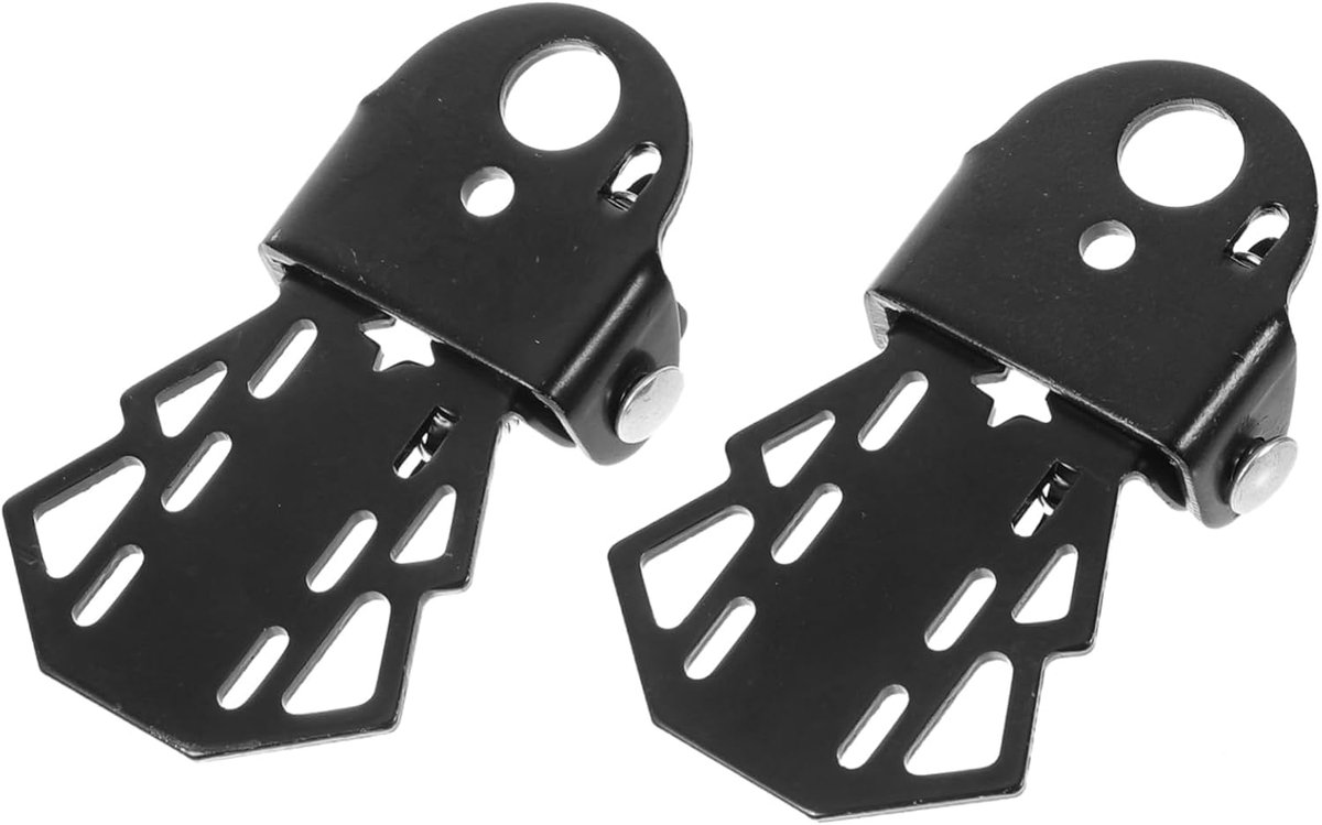 Fiets Achterpedalen - Opvouwbare Steunen - Extra Zitplaats - Antislip Ontwerp - 2 Stuks - Zwart