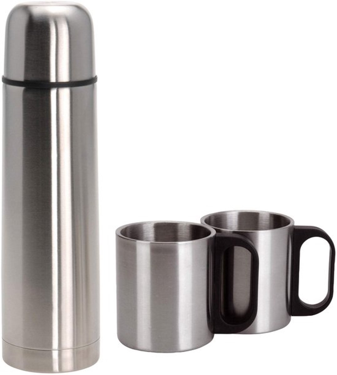 Zeynomax - Thermosfles - Dubbelwandig - Lekvrij deksel - Zilver - Drinkfles
