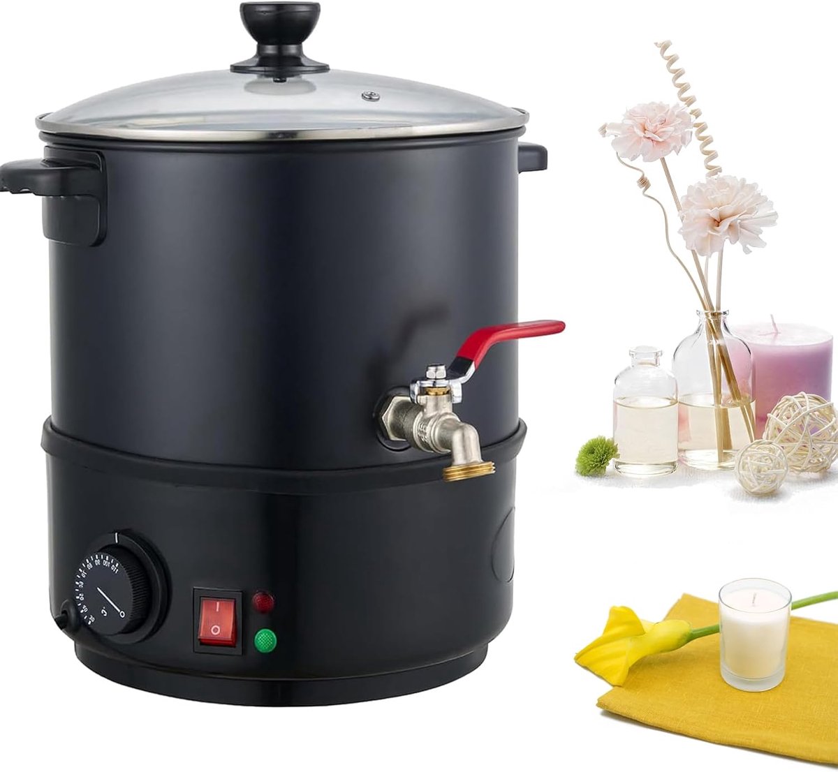 Wax Smeltmachine - Kaarsenmaker - Kaarsen Maken - Grote Capaciteit - 8 Liter - Zilver