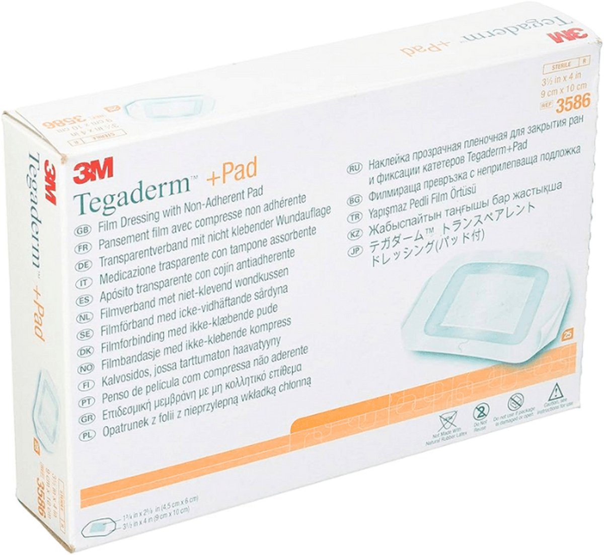 Tegaderm +Pad Transparant verband 9 x 10 cm 25 stuks