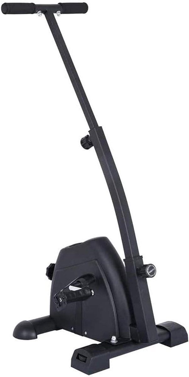 Hometrainer Indoor Fiets - Pedaaltrainer Arm Been - Spierversterking Training - Lcd Trainingsdisplay - Compact Ontwerp - Zwart