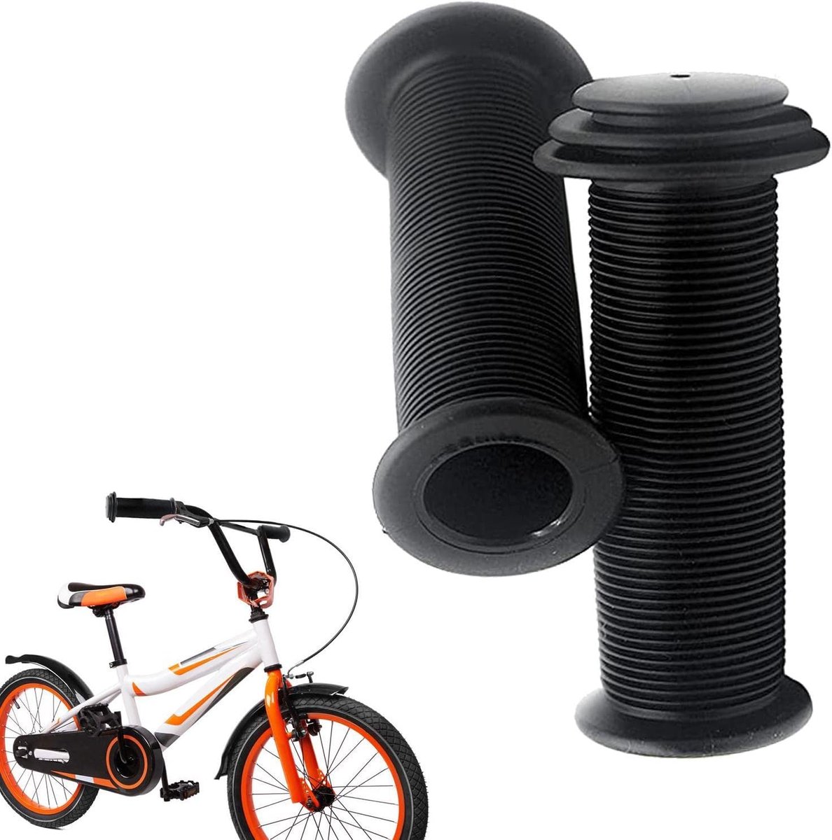 Fiets Handvatten - Scooter Stuurgrepen - Veilig Fietsen - Antislip Rubber - 22cm Lengte - Zwart