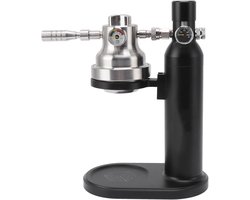 Handmatig Koffiezetapparaat - Camping Koffiezetter - Buiten Koffie Zetten - Met Manometer - 31x21x15 cm - Zwart