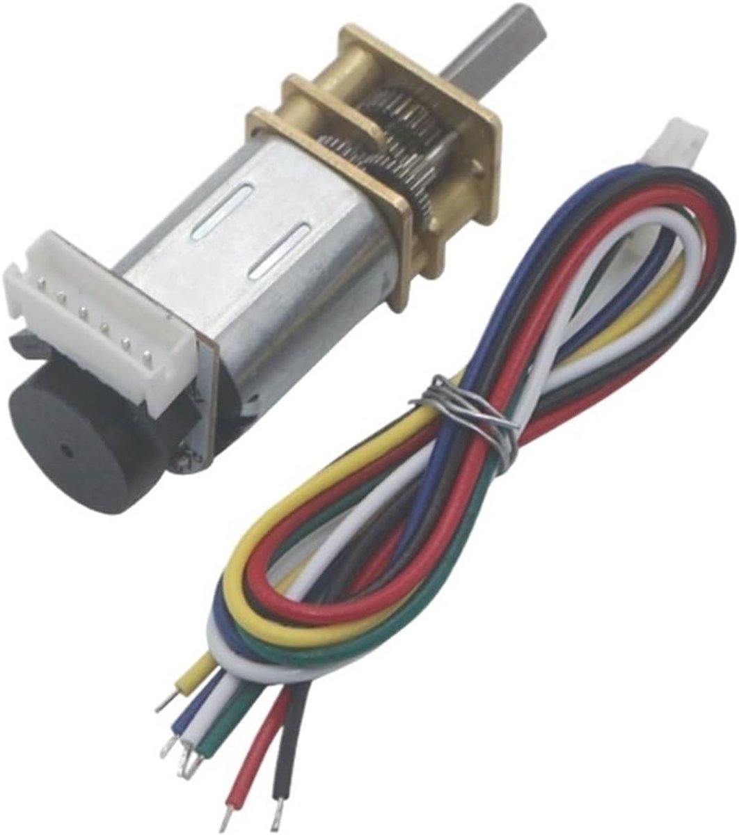 Mini Metal Motor - Gereduceerde Motor - Huishoudelijk Gebruik - Met Encoder - 3V 250RPM - Zilverkleurig