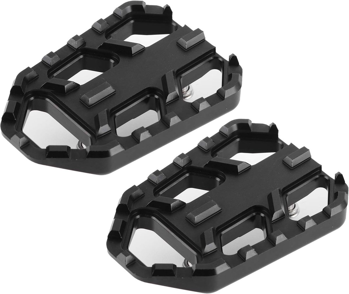Motorfiets Voetsteunen - Motor Pedalen - Verbeter Rijcomfort - CNC Aluminium Legering - 85 x 60 x 15 mm - Zwart