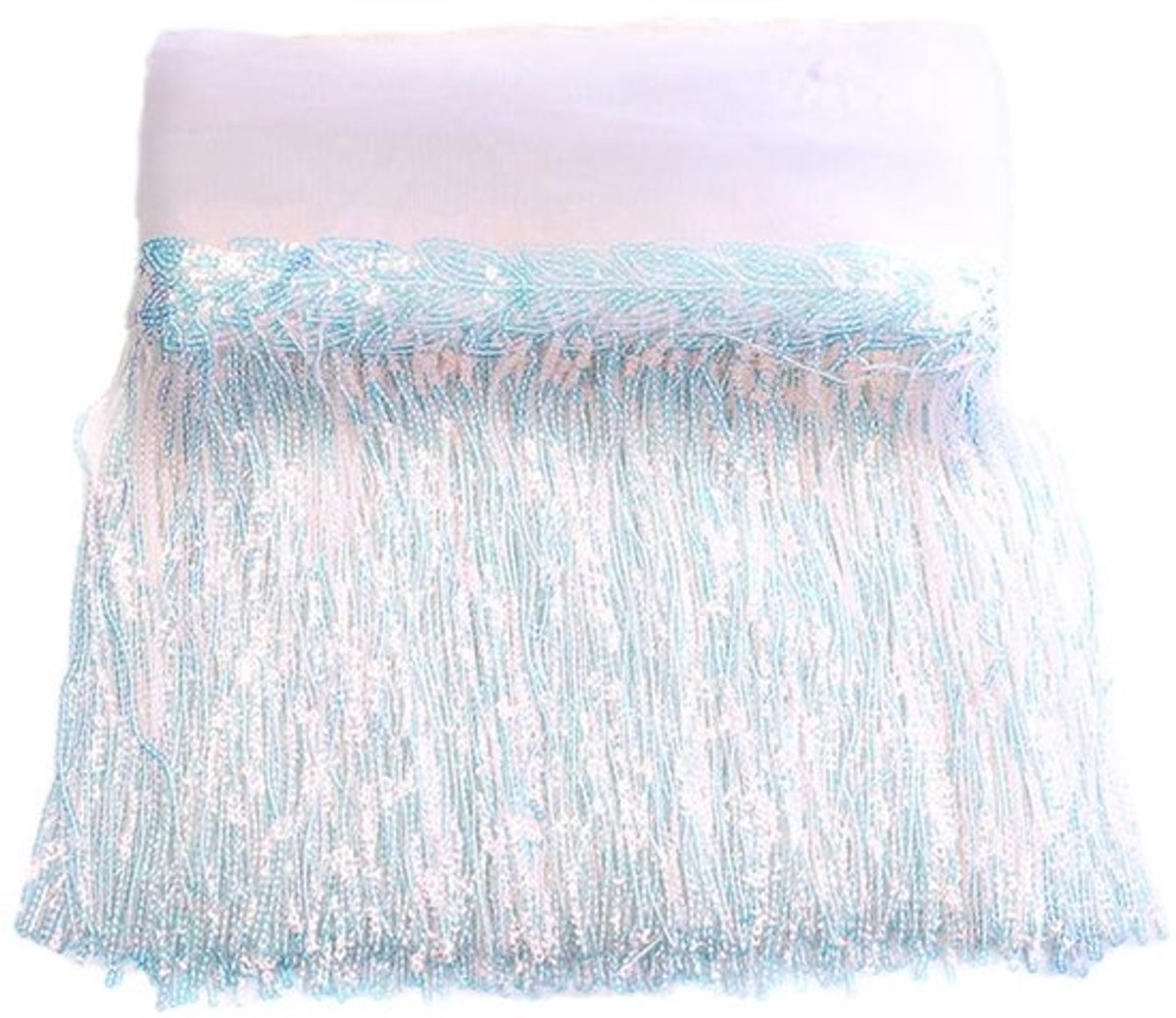 Decoratief lint met pailletten en franjes - 1 yard 20