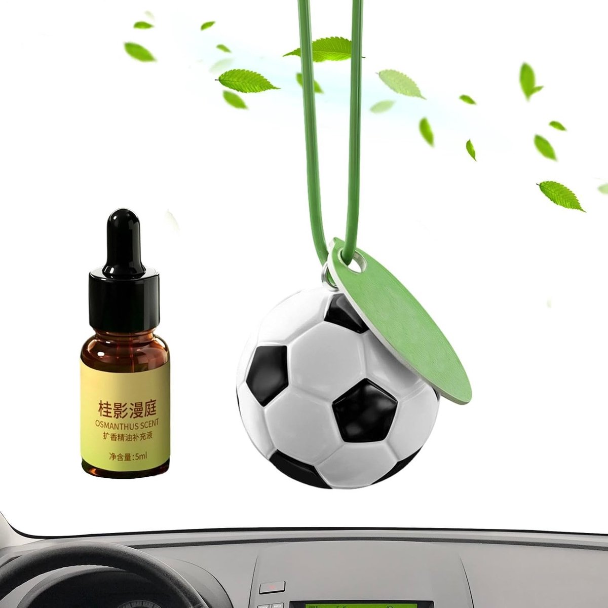 Auto Luchtverfrisser - Geur Hanger - Frisse Ritten - Voetbal Design - 8 x 8 x 4.2 cm - Niet gespecificeerd
