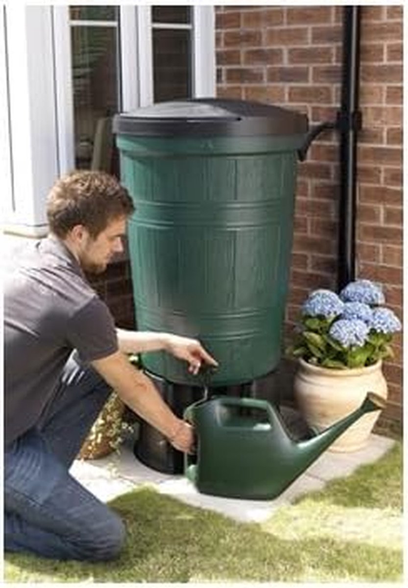 Regenton Kit - Waterton Opslag - Water Besparen - Gemaakt van gerecycled plastic - 200 Liter - Groen