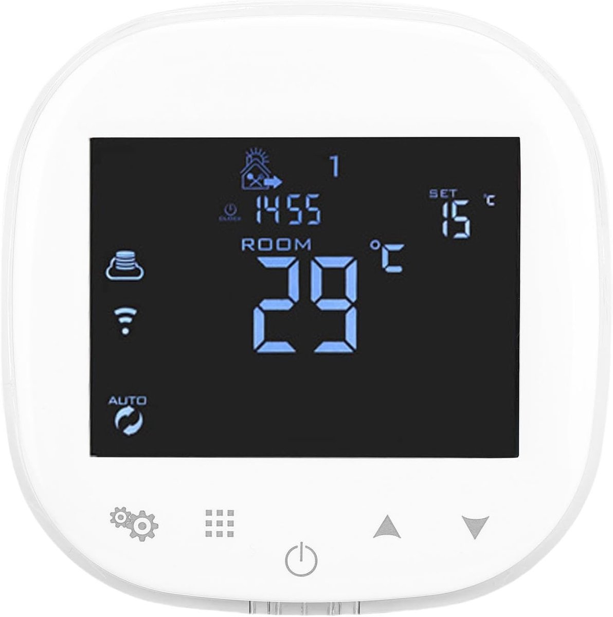 Slimme Thermostaat - Temperatuurregelaar Ketel - Comfortabel Klimaat - App Bediening WiFi - Wandmontage - Wit