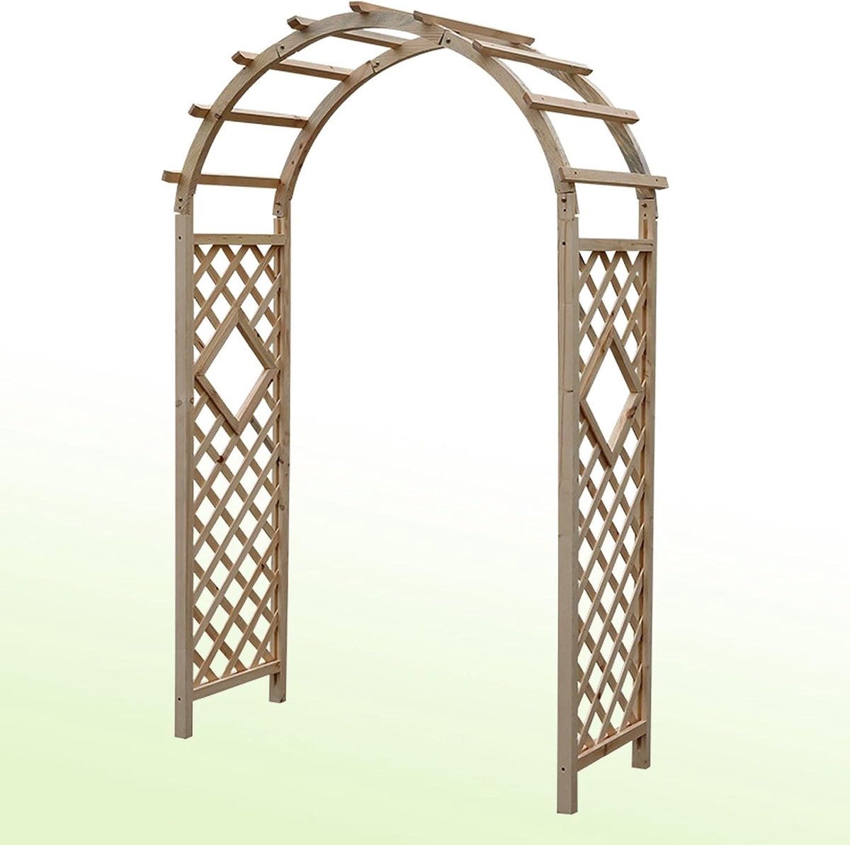 Houten Tuinboog - Rozenboog Pergola - Decoratieve Entree - Weerbestendig Ontwerp - 140x224 cm - Hout