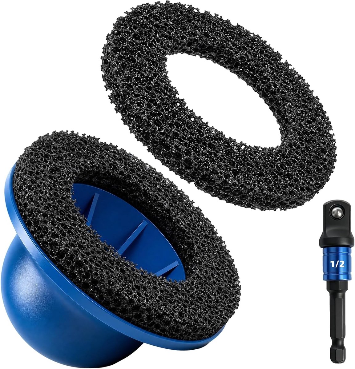 SnelShoppen - Wheel Hub Brush Set voor Auto, 2 Stuks Schoonmaakborstels met 1/2 Inch Aansluiting, Ideaal voor Velgenreiniging, Roestverwijdering en Ba