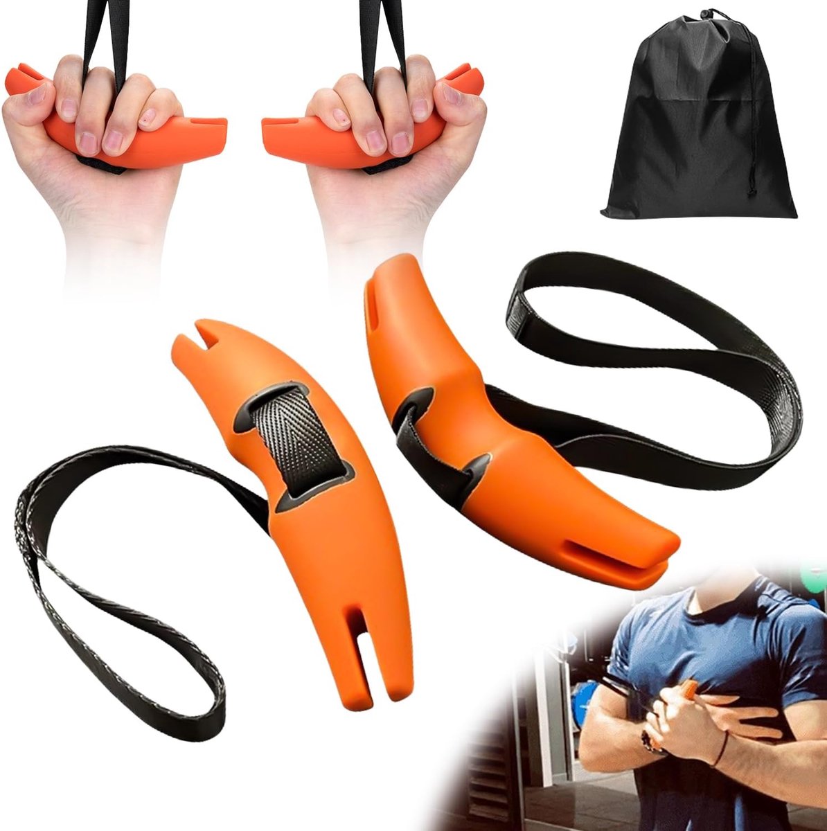 SnelShoppen - Fitness Grips - Verstelbare Roeihandvatten met Weerstandsband - Kabeltrek Handgrepen voor Pull-up Bars, Lang Dumbbells, Roeimachines - E