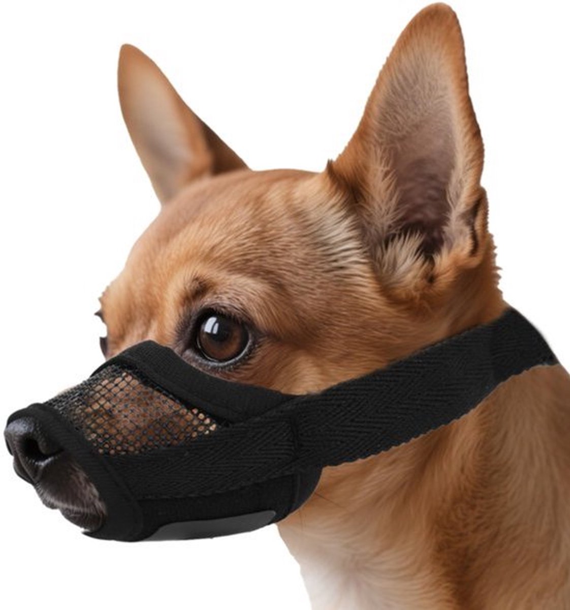 Zachte Gaas Muilkorf voor Kleine Honden - Ademend en Verstelbaar - Anti-Bijten en Anti-Barken